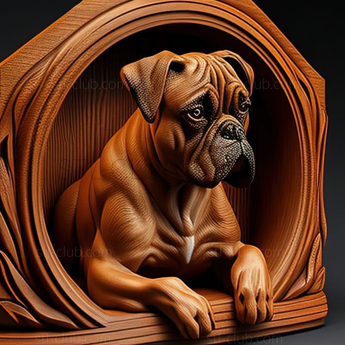 3D model st German boxer dog (STL)